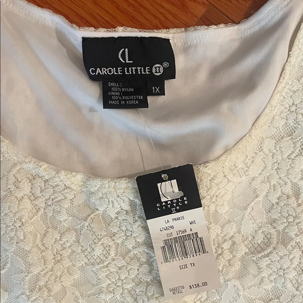 Carole Little Cream Lace Maxi‎ Dress